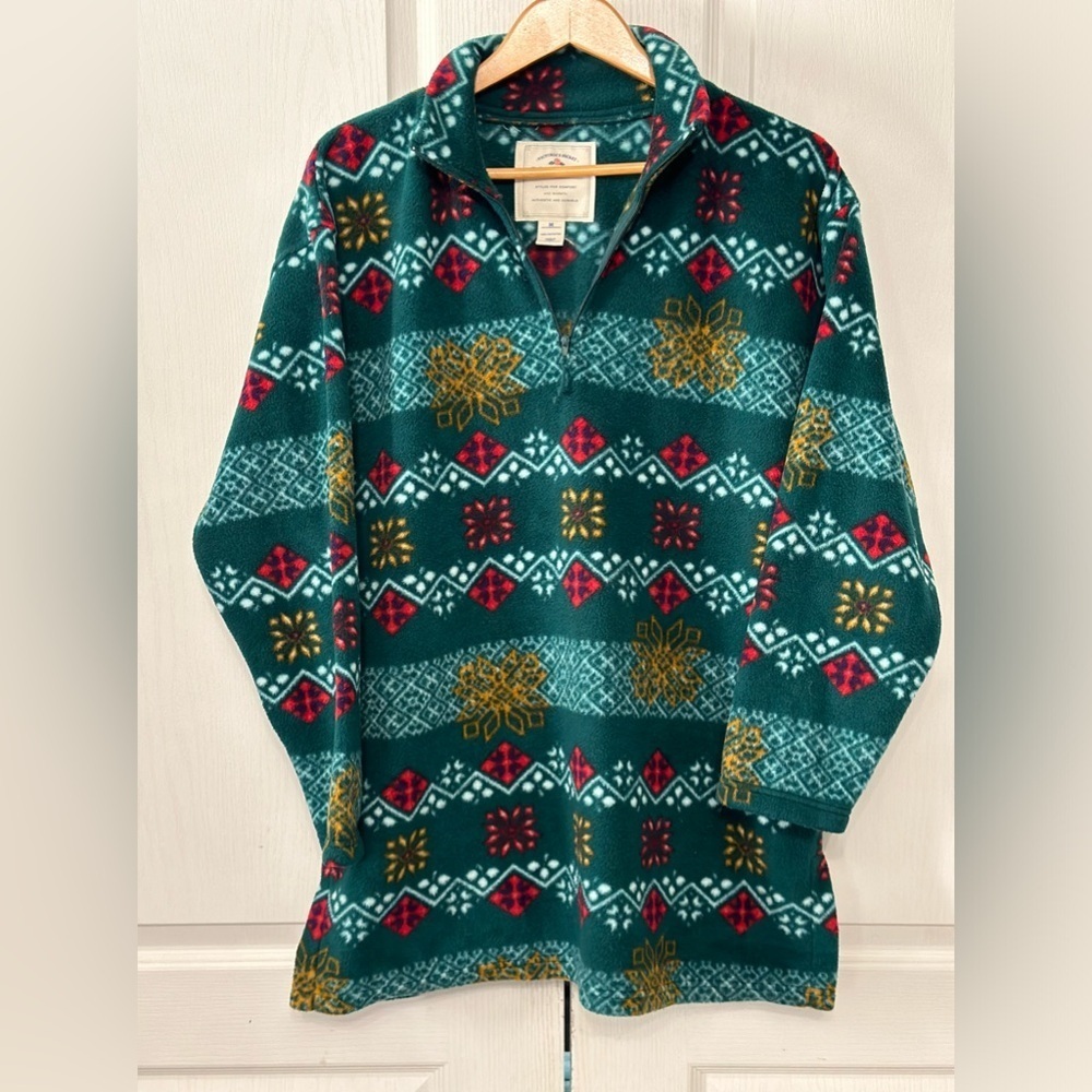Victoria's Secret Country Super Soft 1/4 Zip Fleece Pullover Size Medium EUC